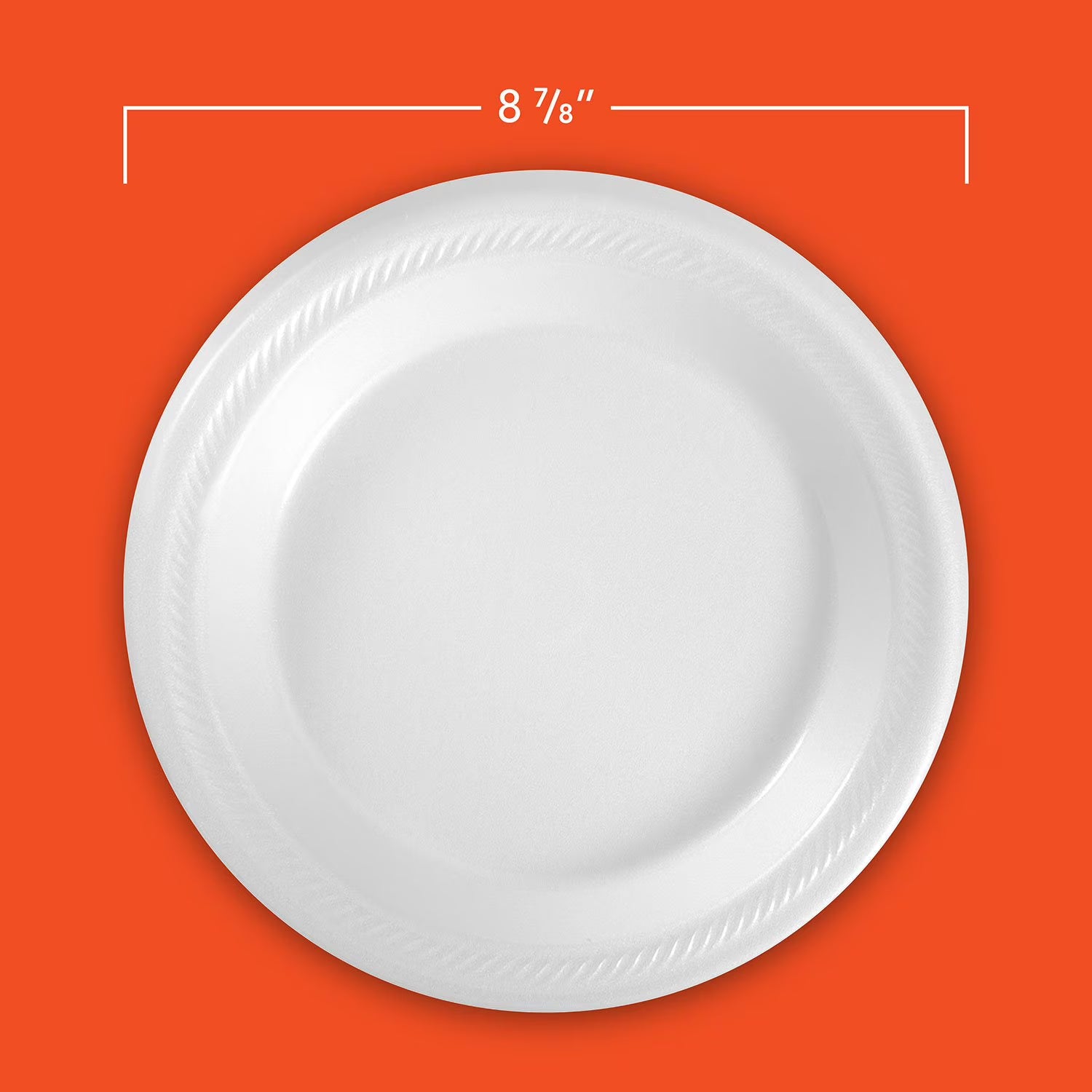 Hefty Supreme Foam Disposable Lunch Plates – 8 7/8” Size, 250-Pack | Strong & Leak-Resistant Plates