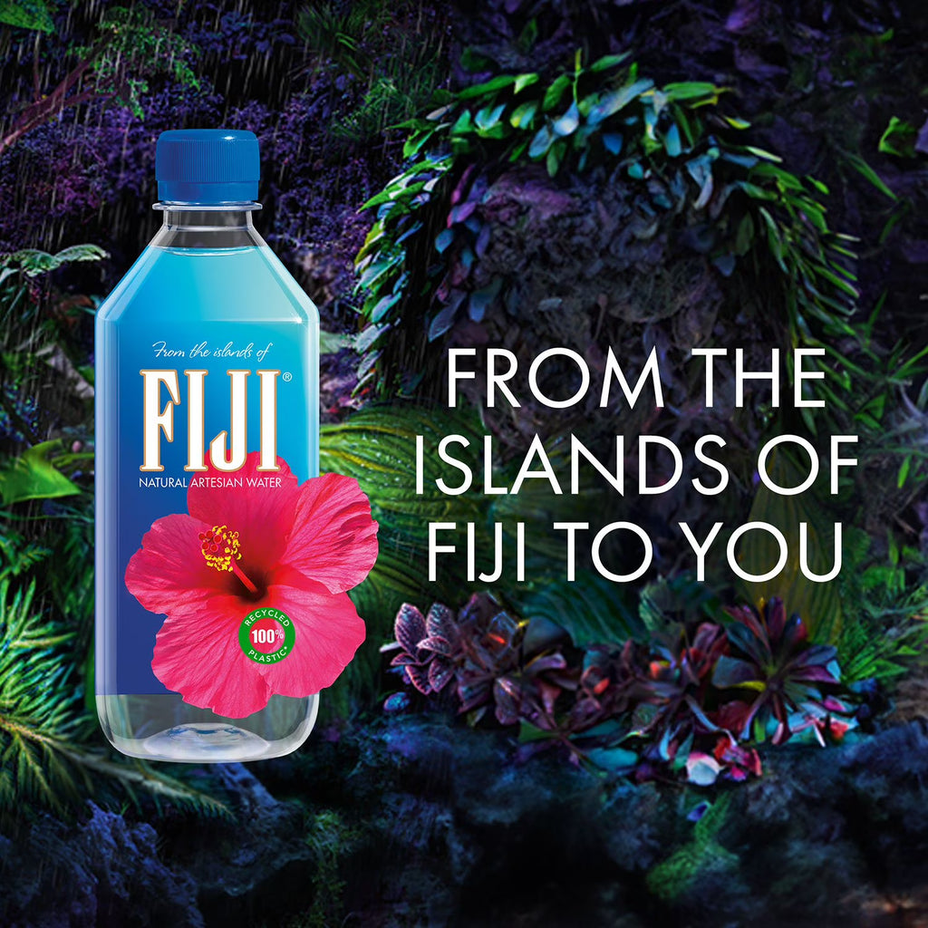 FIJI Natural Artesian Water – 24 Pack (16.9 fl oz Bottles) | Premium Pure Drinking Water