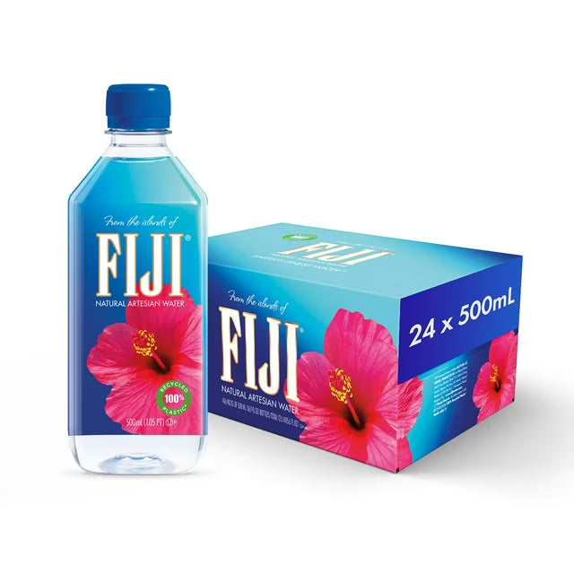 FIJI Natural Artesian Water – 24 Pack (16.9 fl oz Bottles) | Premium Pure Drinking Water